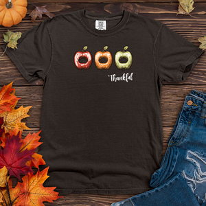 Thankful Apple Cider Trio Apples Heavy Cotton Comfort Colors Tee