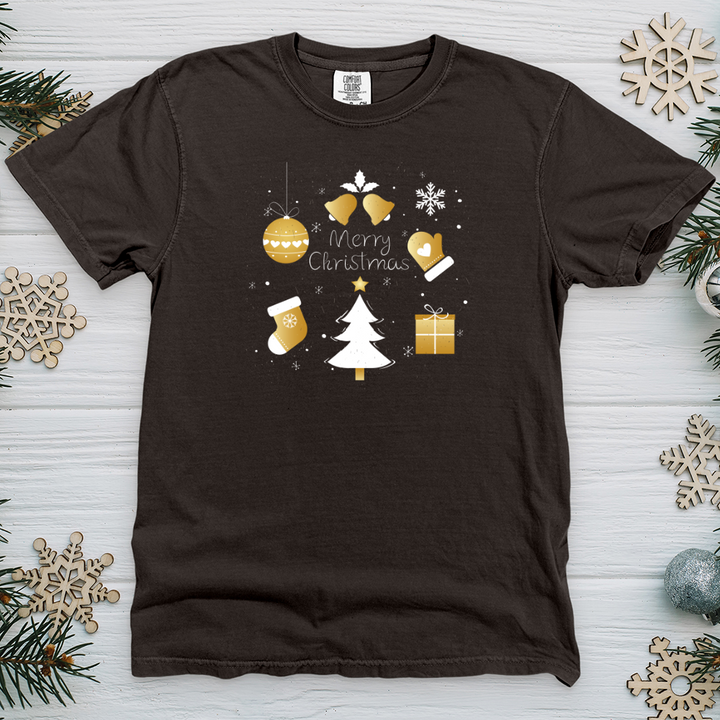 Golden Christmas Heavy Cotton Comfort Colors Tee