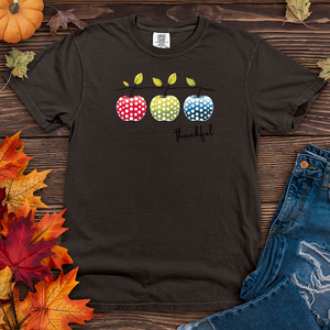 Retro Harvest Polka Dot Trio Apples Heavy Cotton Comfort Colors Tee