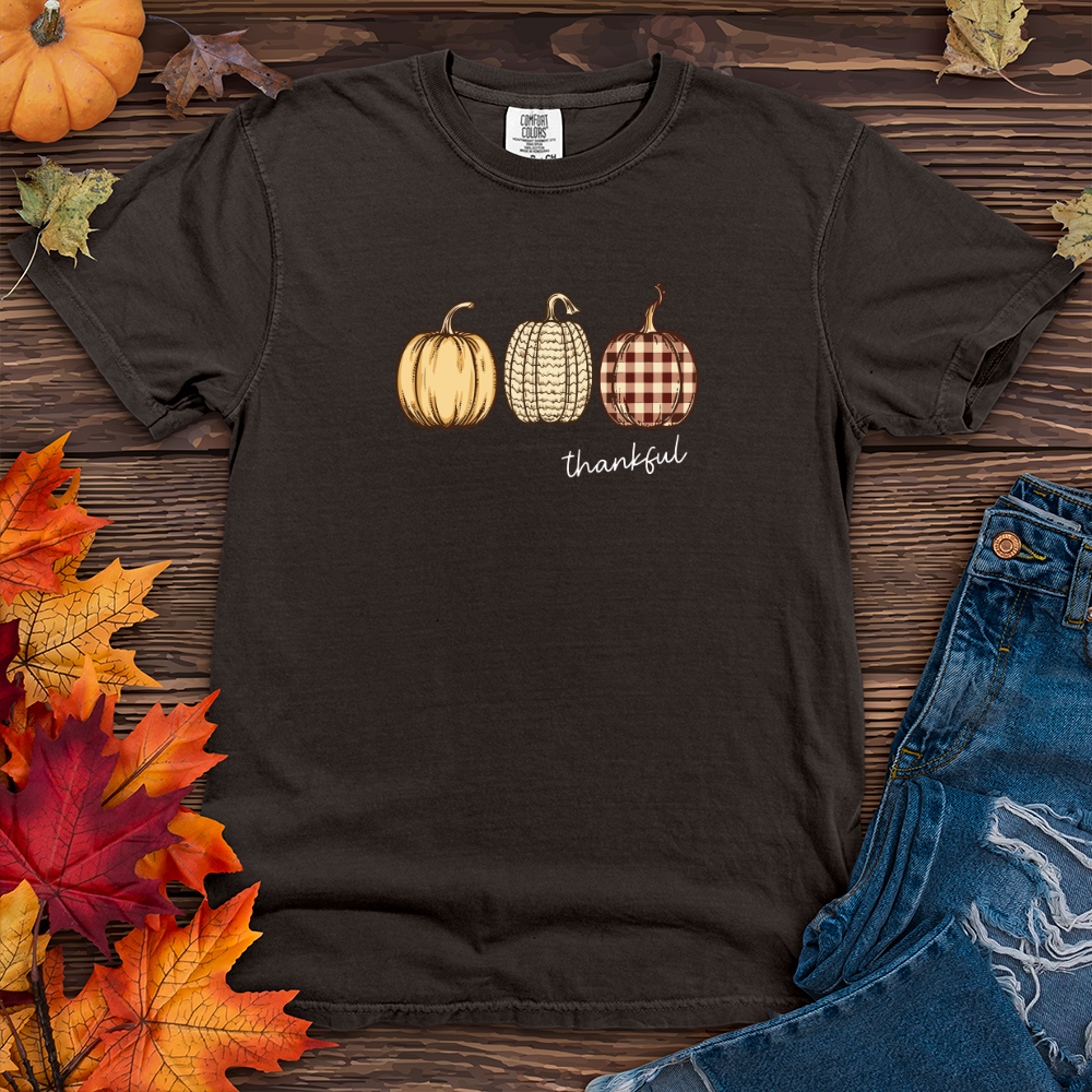 Retro Harvest Gingham Trio Heavy Cotton Comfort Colors Tee