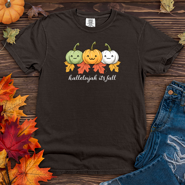 Pastel Pumpkin Trio Heavy Cotton Comfort Colors Tee