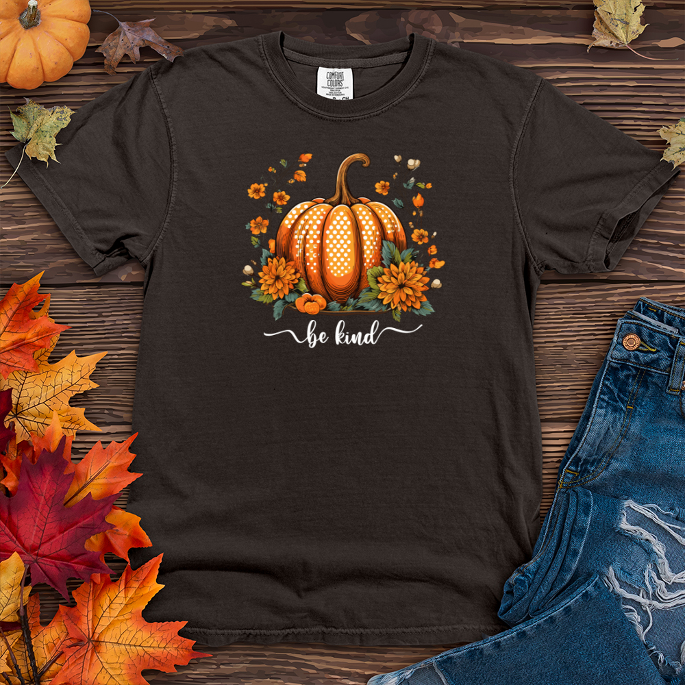 Polka Dot Pumpkin Blessings Heavy Cotton Comfort Colors Tee