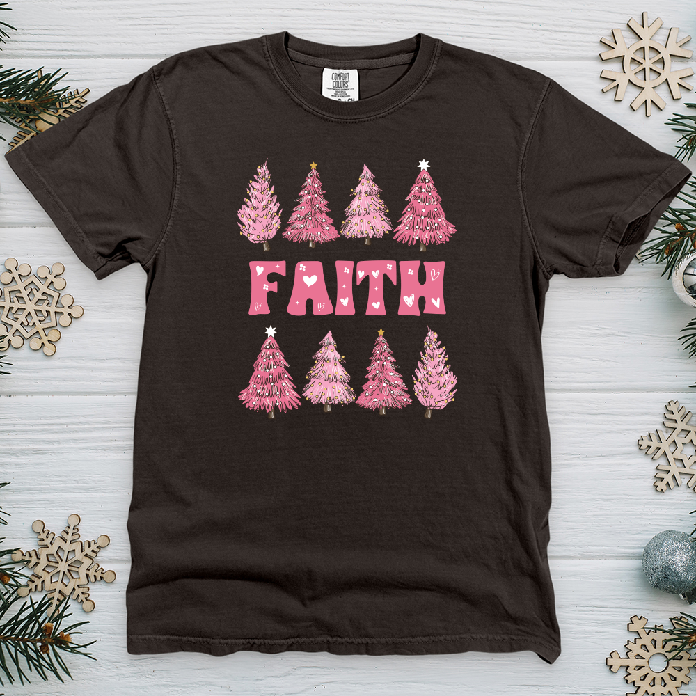 Pink Christmas Tree Heavy Cotton Comfort Colors Tee