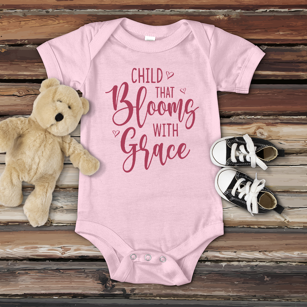 Child Bloom with Grace Baby Onesie