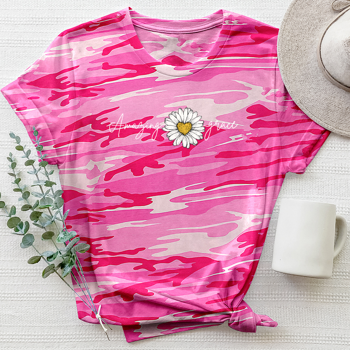 Amazing Grace Daisy Camo Tee