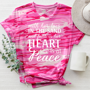 She is at Peace Camo Tee