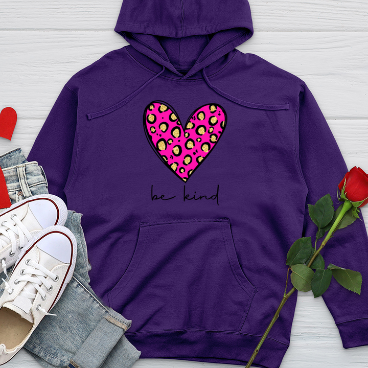 Be Kind Heart Midweight Hooded Sweatshirt