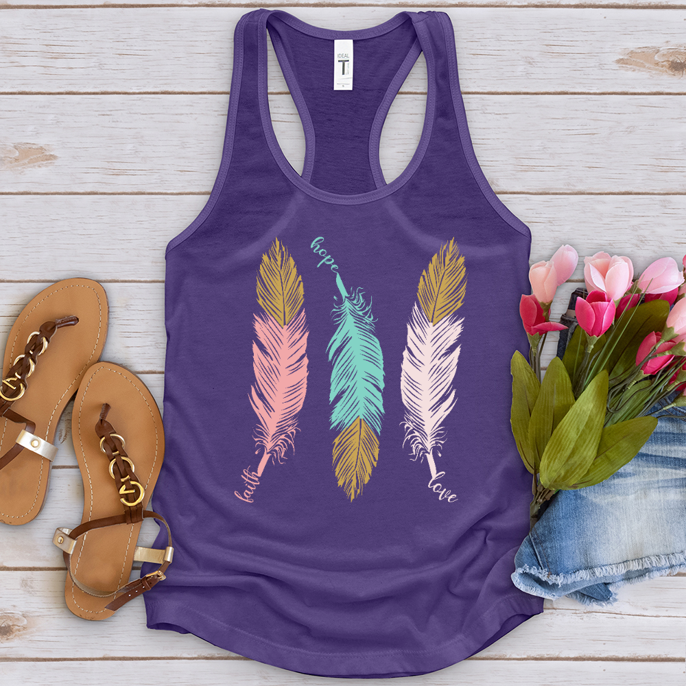 Two Tone Feather Tank Top