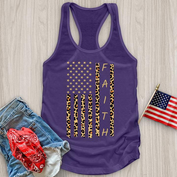 Faith Leopard Flag Tank Top