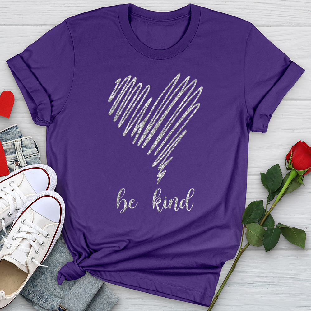 Be Kind Silver Heart Softstyle Tee