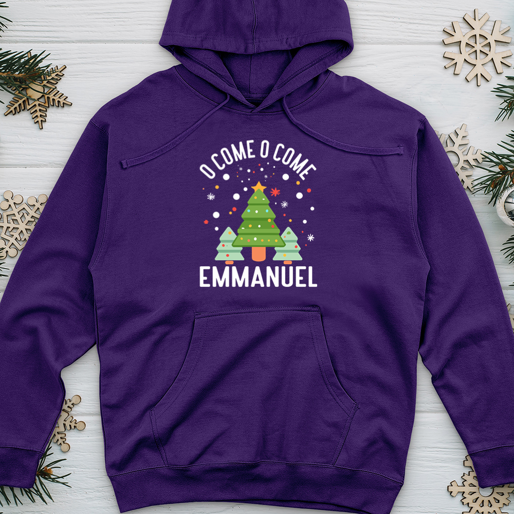 O Come o Come Emmanuel Midweight Hooded Sweatshirt