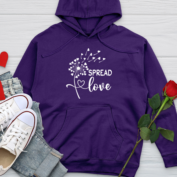 Spread love Midweight Hooded Sweatshirt