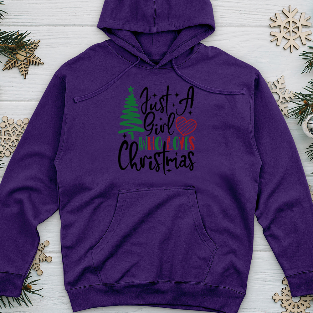 Just A Christmas Girl Midweight Hooded Sweatshirt