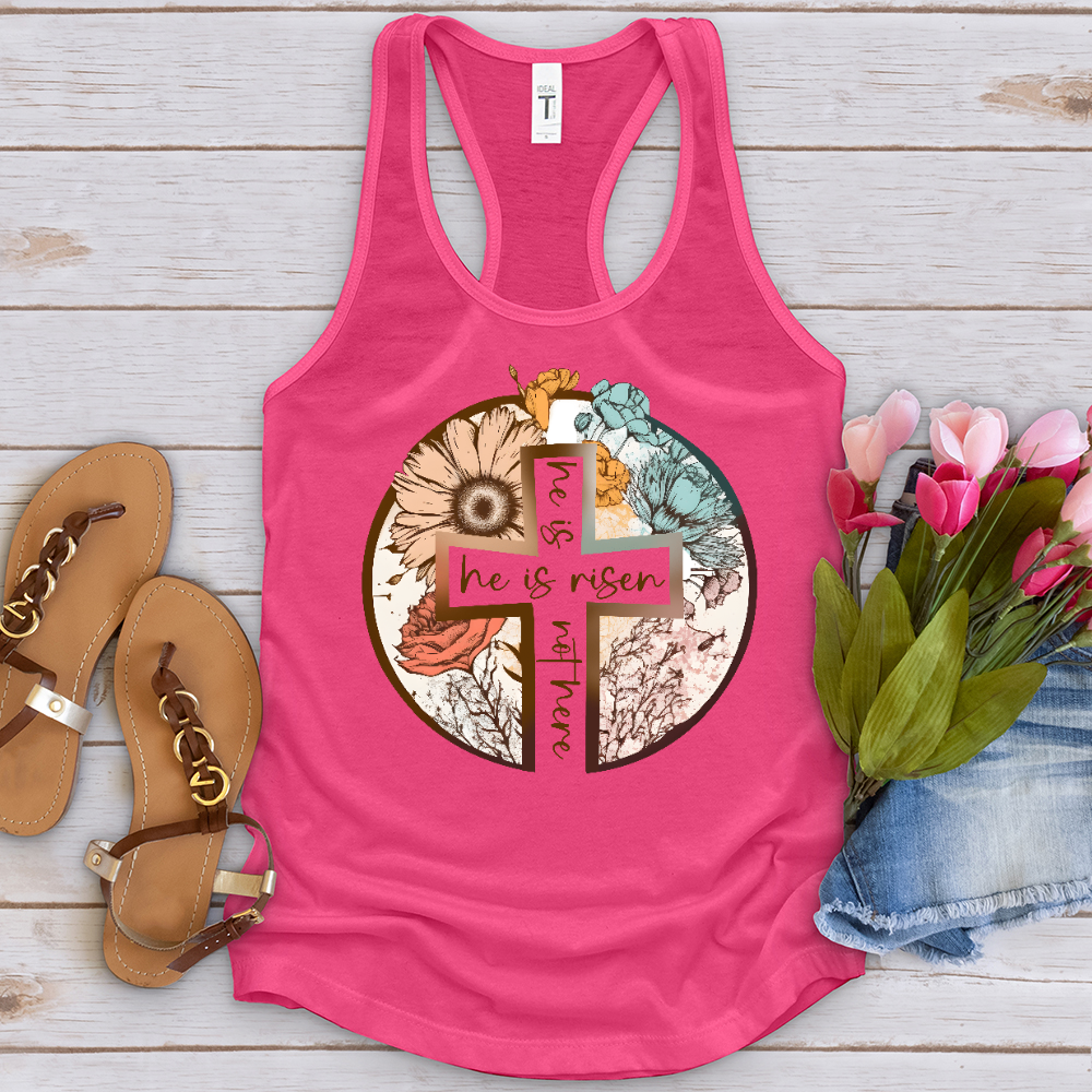 He Is Risen Cross Tank Top