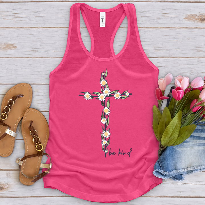 Be Kind Floral Cross Tank Top