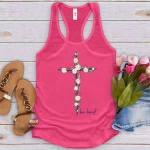Be Kind Floral Cross Tank Top