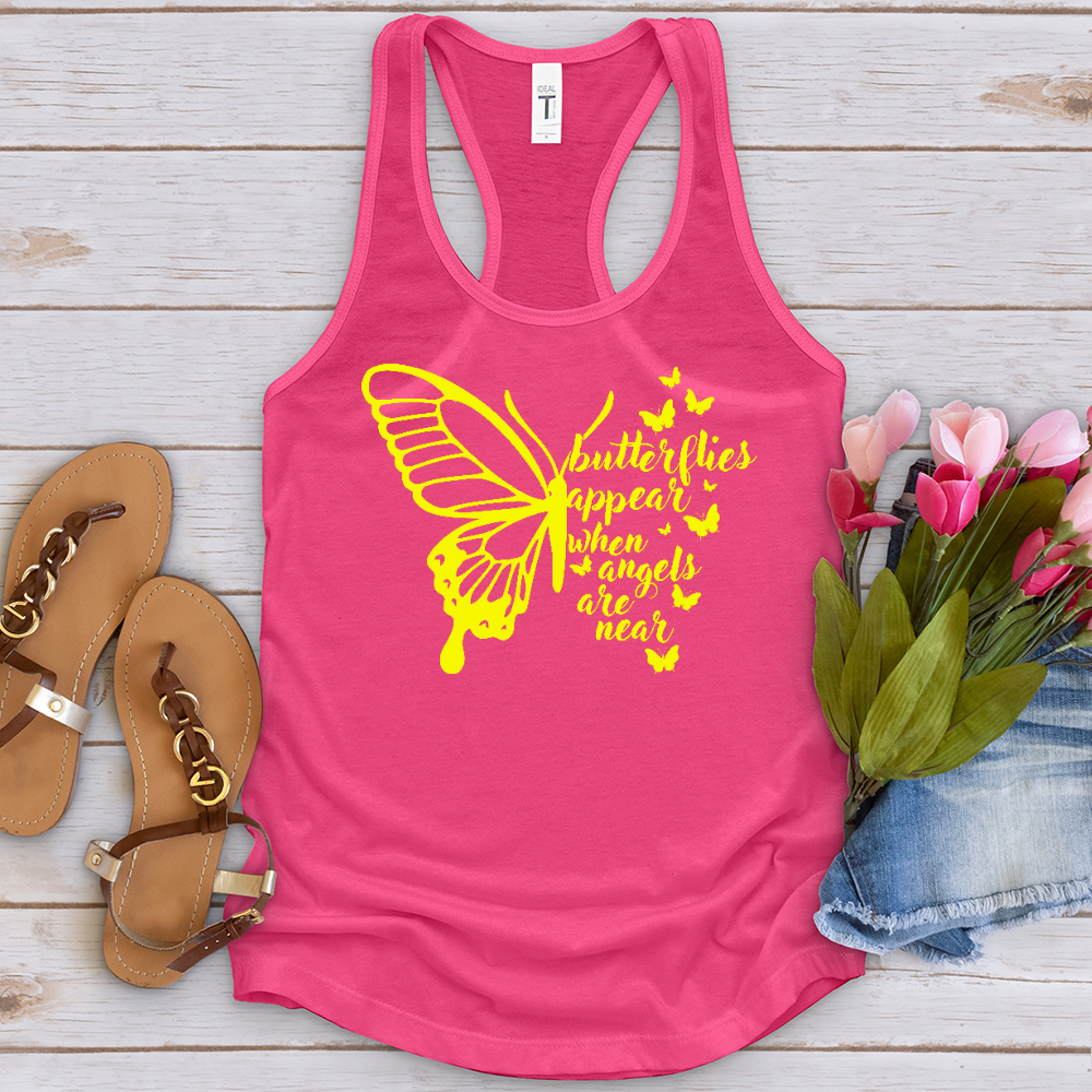 Butterflies Appear Yellow Tank Top