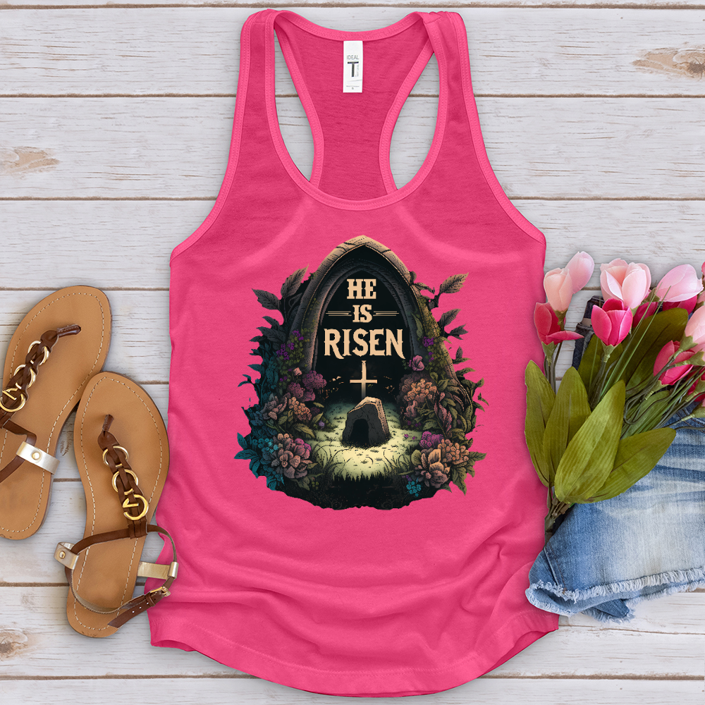 He Is Risen Grave Tank Top