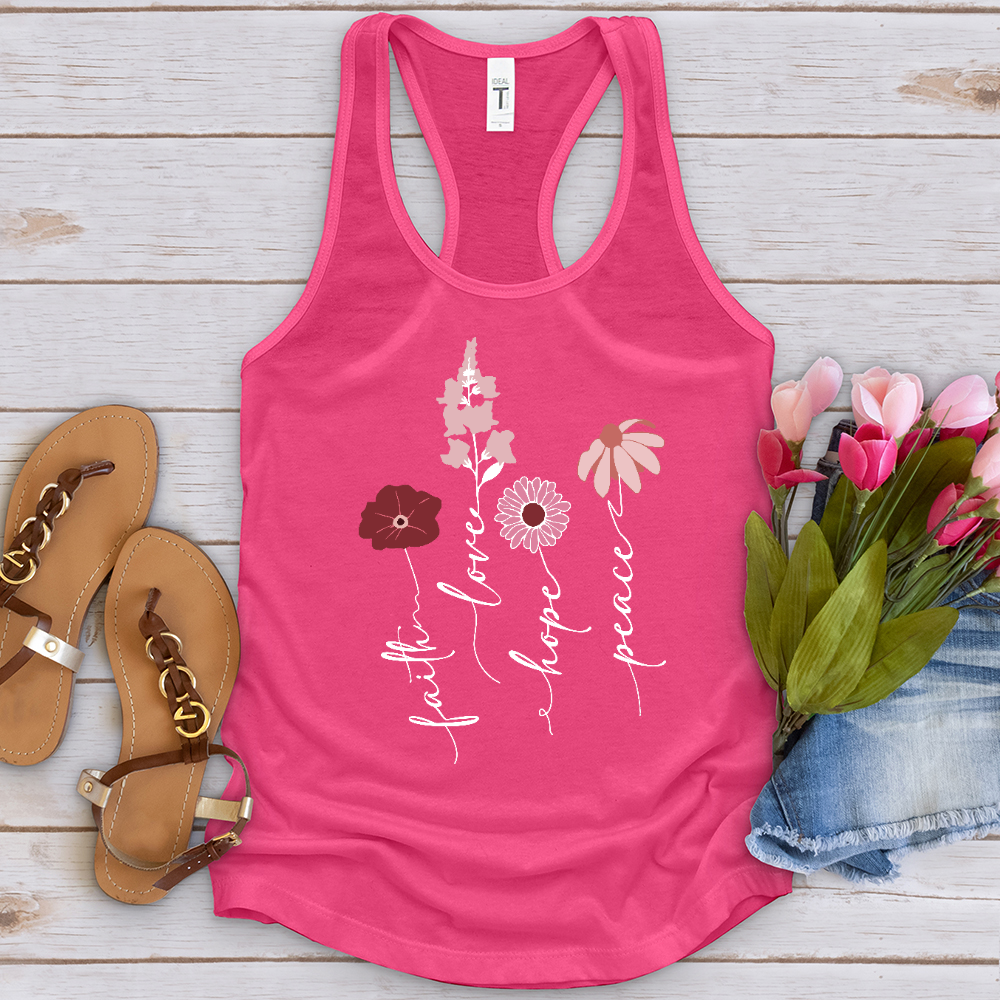 Bloom Faith Hope Love Peace Tank Top