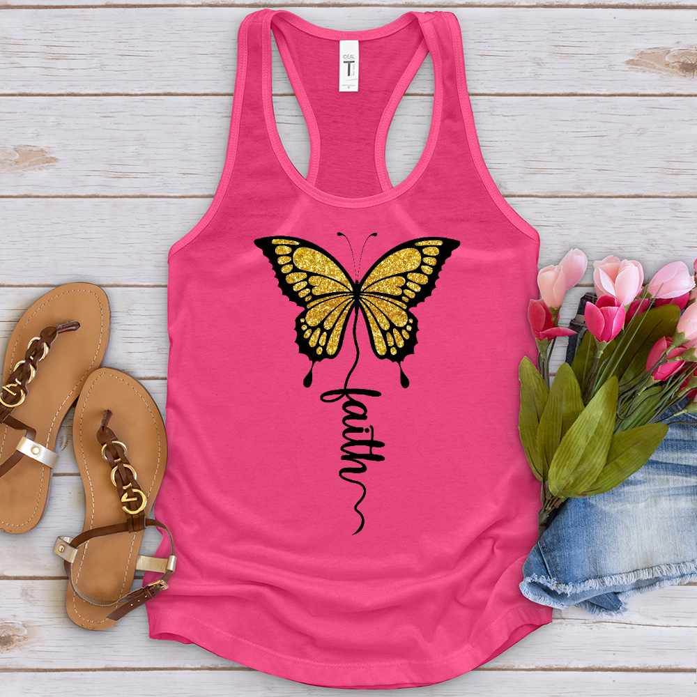 Gold Faith Butterfly Tank Top