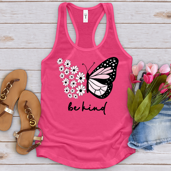 Be Kind Sunflower Butterfly Tank Top