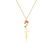 Red Gold Faith Necklace
