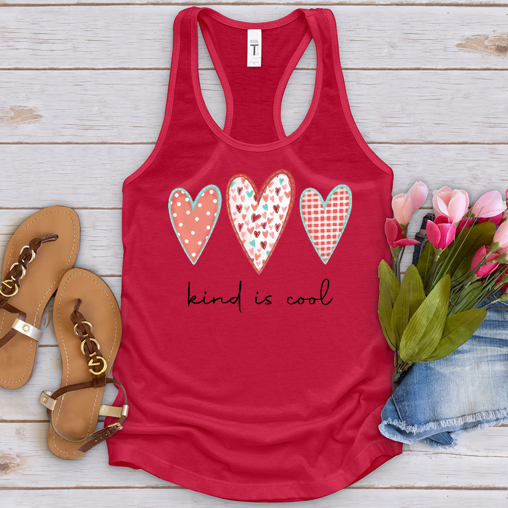 Kind Is Cool Pink Hearts Tank Top