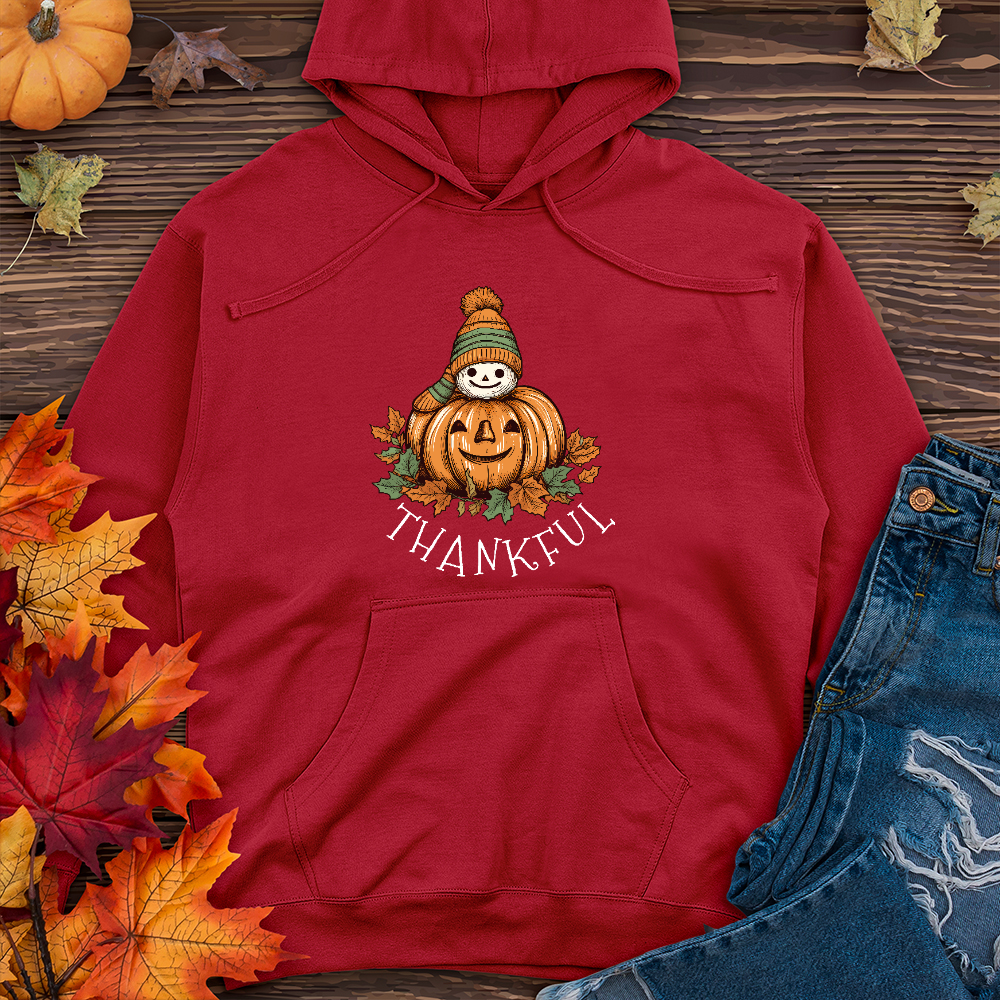 Thankful Happy Pumpkins Midweight Hoodie