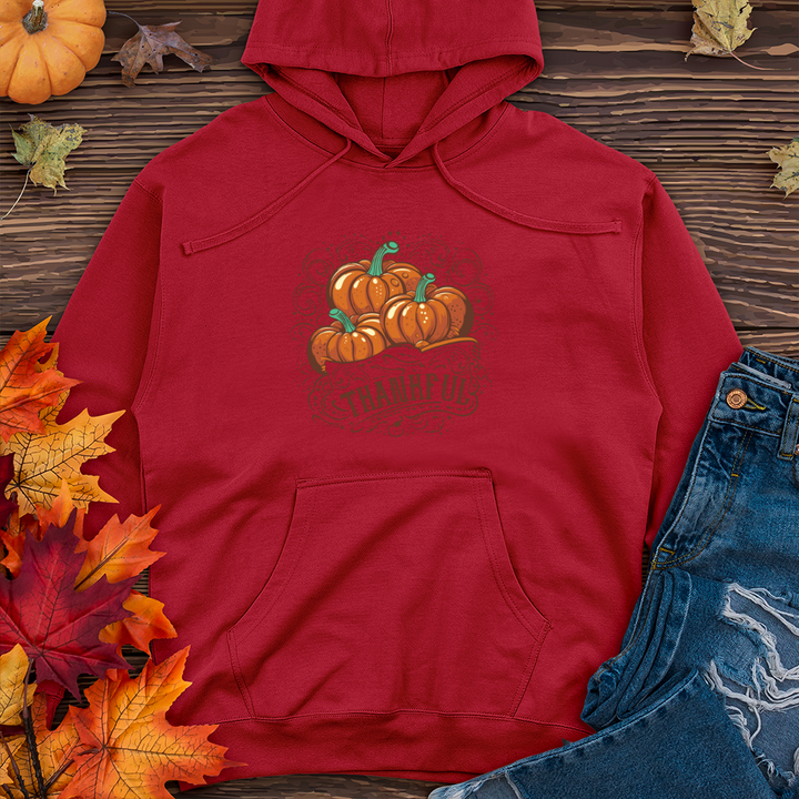 Autumn Affection Pumpkins Midweight Hooded Sweatshirt