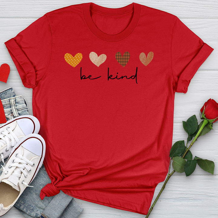 Be Kind Autumn Hearts Softstyle Tee