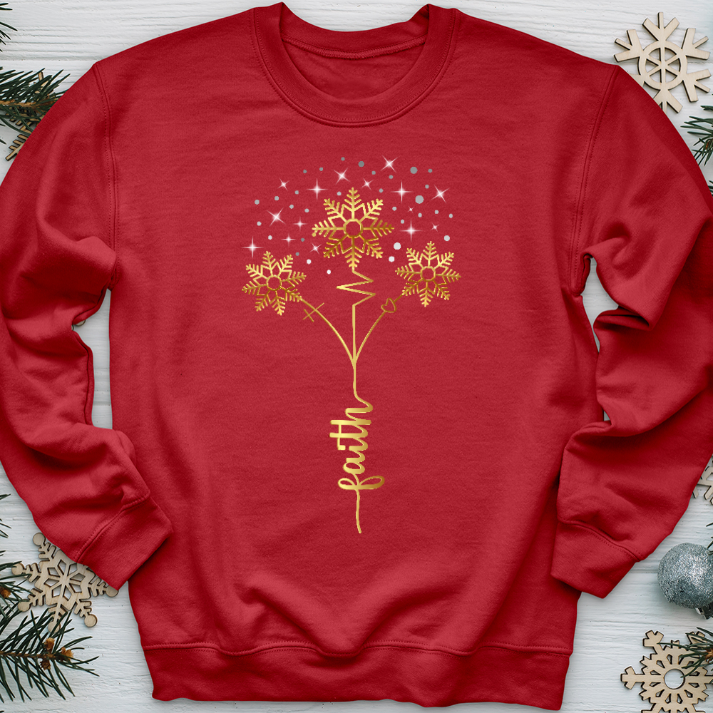 Faith Snowflake Blossom Crewneck