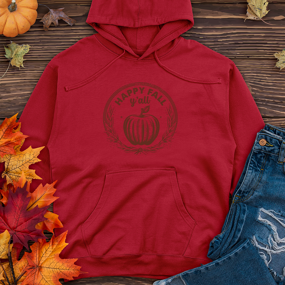 Vintage Wheat Apple Rustic Midweight Hooded Sweatshirt