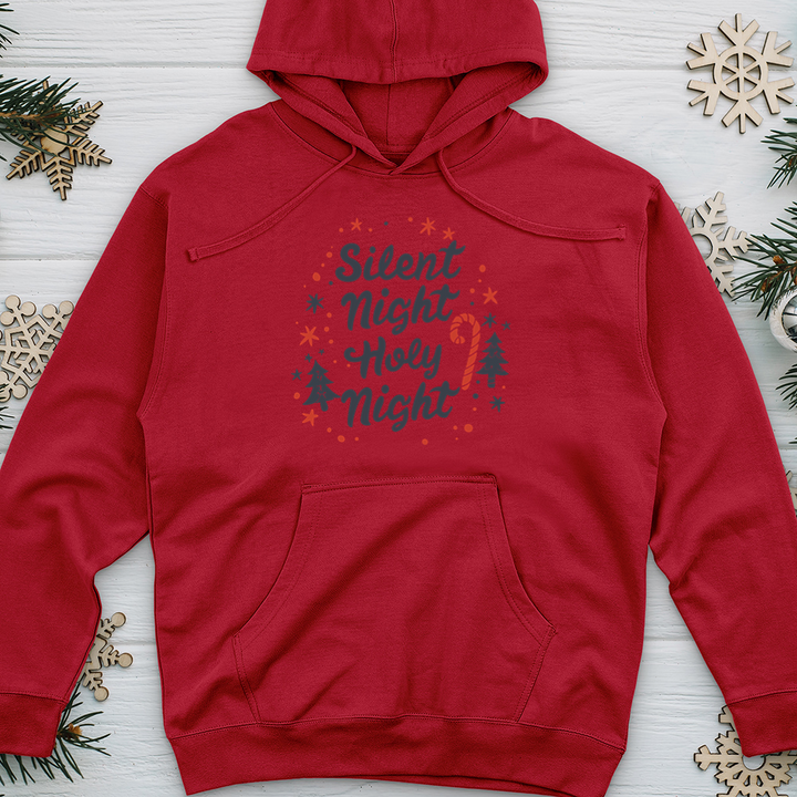 Silent Night Holy Night 01 Midweight Hooded Sweatshirt