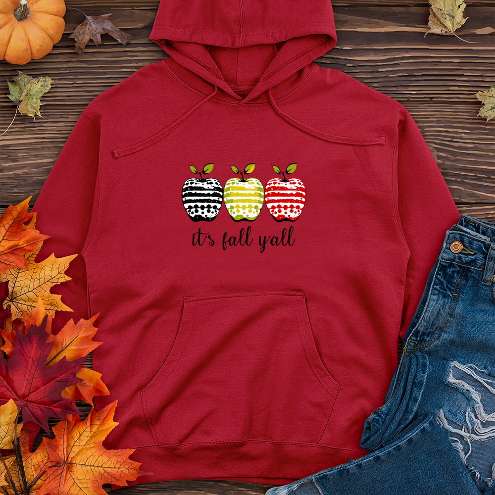 Vintage Apple Festival Polka Dot Trio Midweight Hooded Sweatshirt