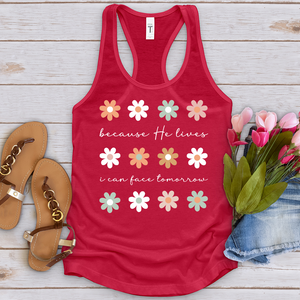 Because He Lives Boho Flowers Tank Top