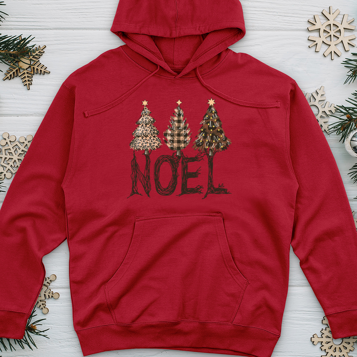 Noel Christmas Tree Midweight Hooded Sweatshirt