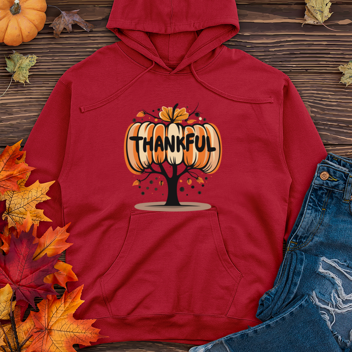 Thankful Pumpkin Tree Midweight Hooded Sweatshirt