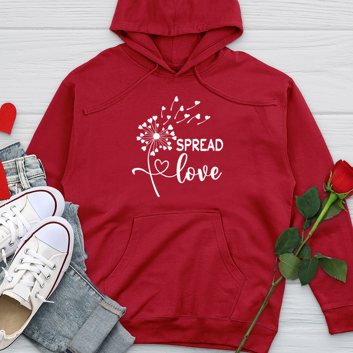 Spread love Midweight Hooded Sweatshirt