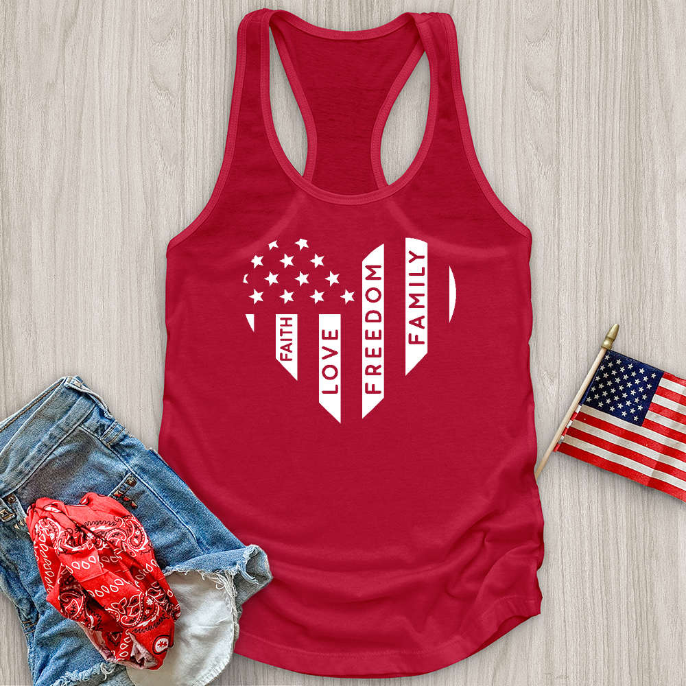 Faith Love Freedom Family Tank Top