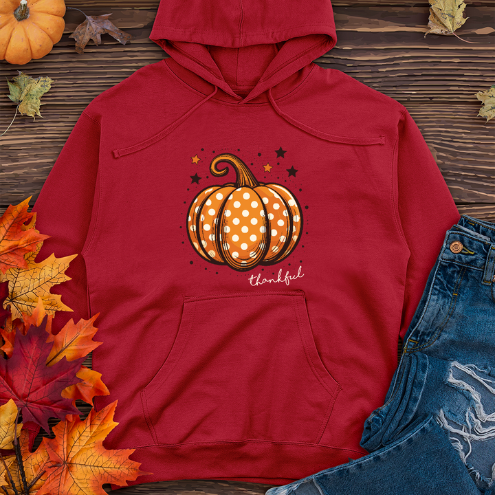 Thankful Dotted Pumpkin Midweight Hoodie