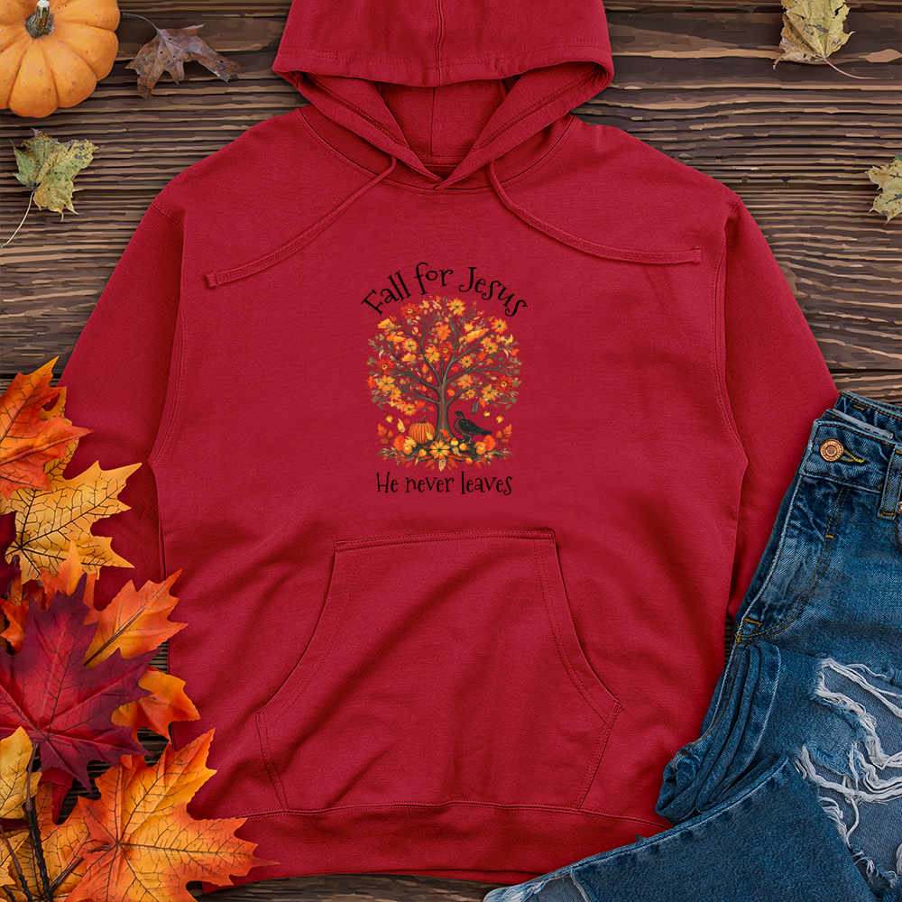 Retro Thanksgiving Blooms Midweight Hooded Sweatshirt