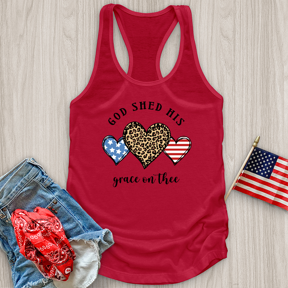 American Flag Heart Tank Top