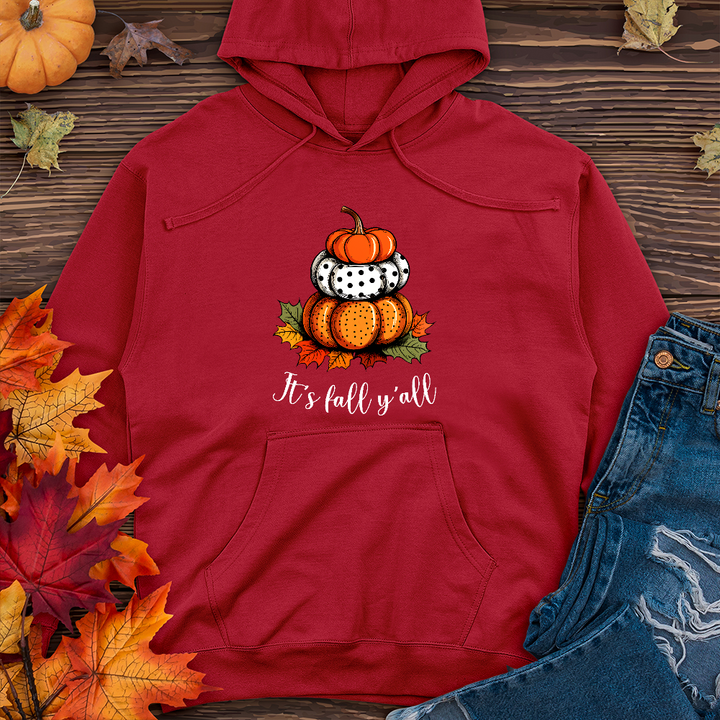 It's Fall Y'all Stacked Pumpkins Midweight Hoodie