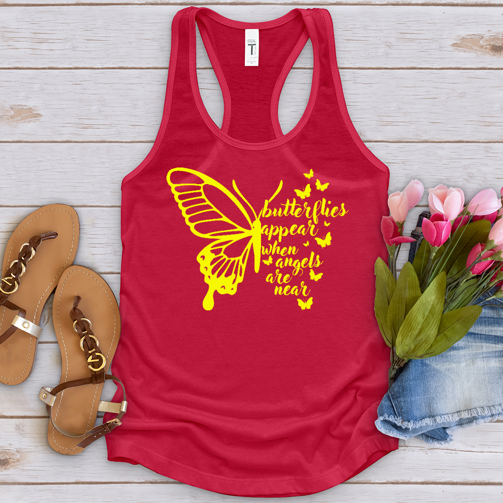 Butterflies Appear Yellow Tank Top