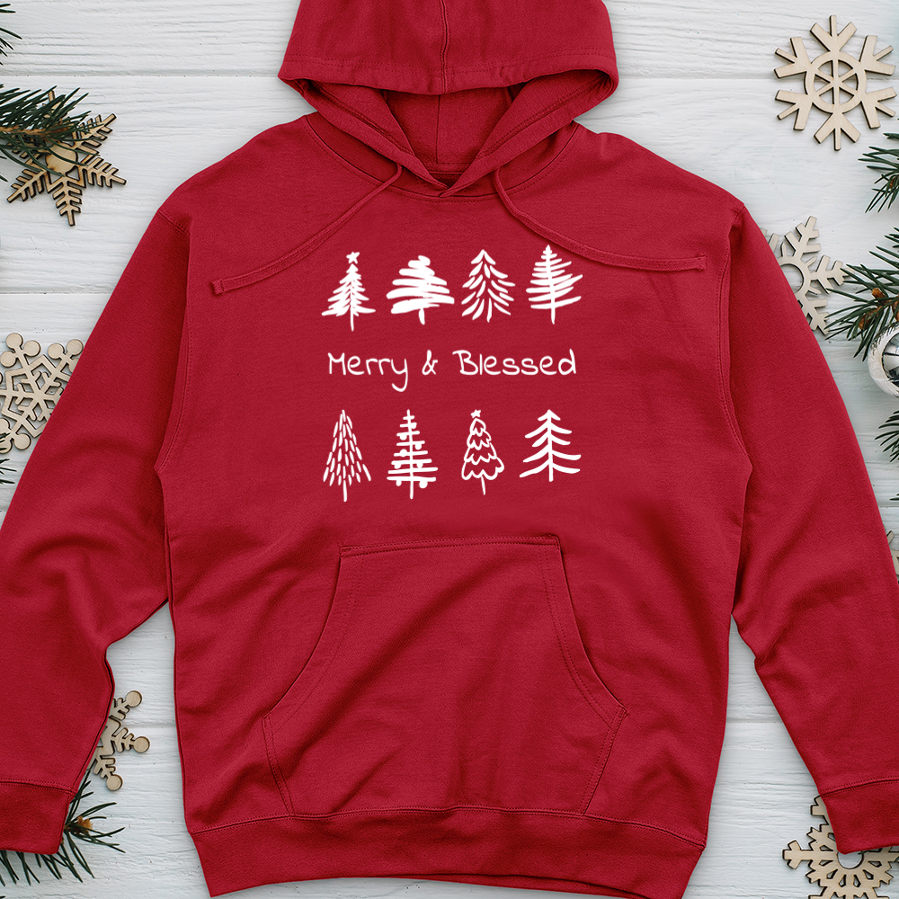 Merry & Blessed Tree Farm Midweight Hooded Sweatshirt