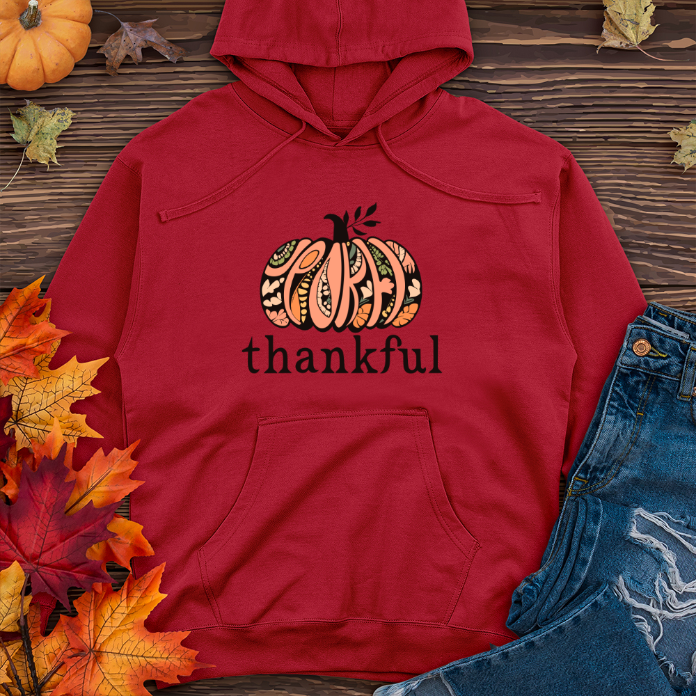 Thankful 01 Midweight Hooded Sweatshirt