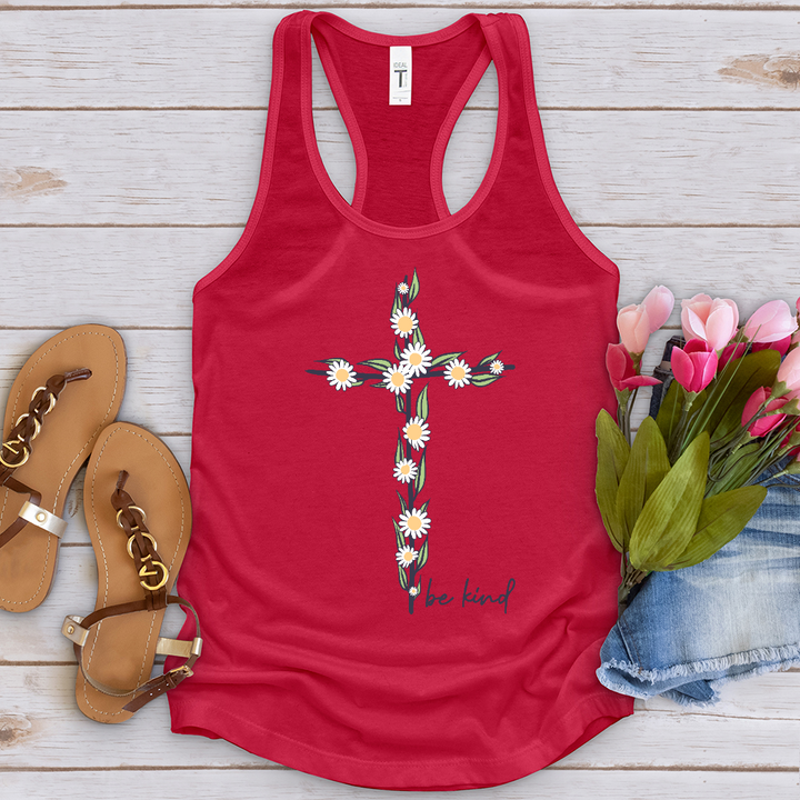 Be Kind Floral Cross Tank Top