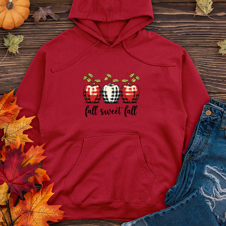 Vintage Apple Picking Checkered Trio Midweight Hooded Sweatshirt