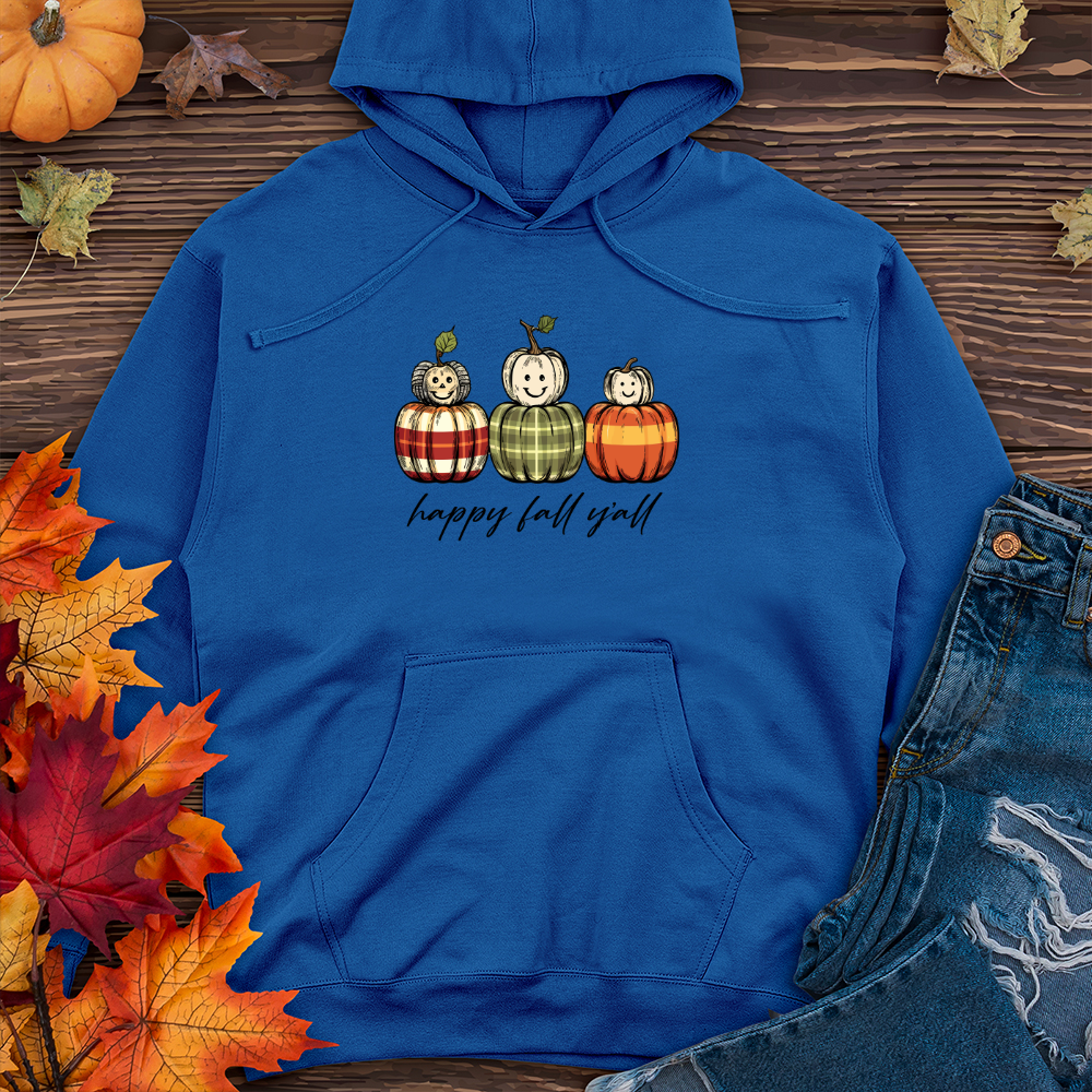 Happy fall yall Midweight Hooded Sweatshirt