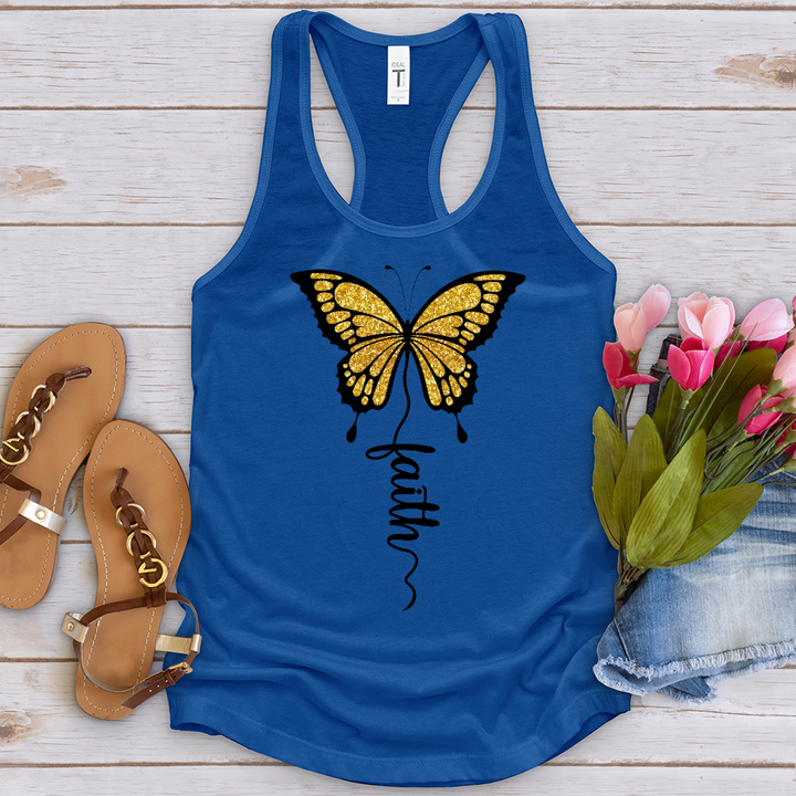 Gold Faith Butterfly Tank Top